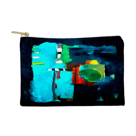 Robin Faye Gates Abstract Blue 1 Pouch
