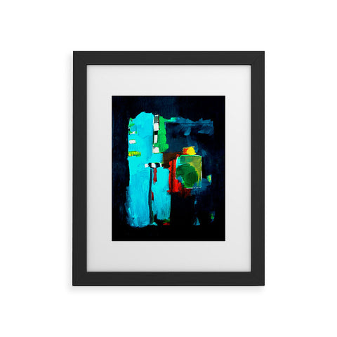 Robin Faye Gates Abstract Blue 1 Framed Art Print