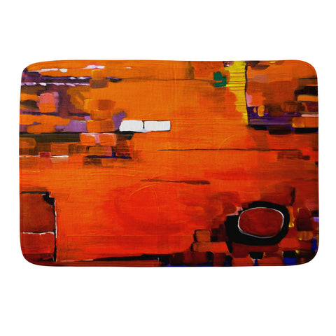 Robin Faye Gates Abstract Orange 1 Memory Foam Bath Mat