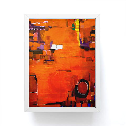 Robin Faye Gates Abstract Orange 1 Framed Mini Art Print