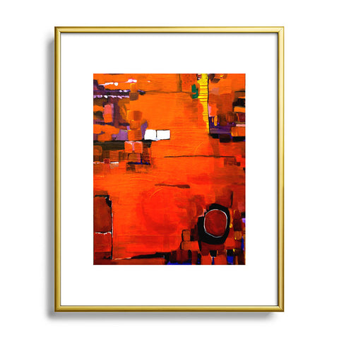 Robin Faye Gates Abstract Orange 1 Metal Framed Art Print
