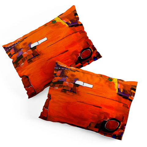 Robin Faye Gates Abstract Orange 1 Pillow Shams