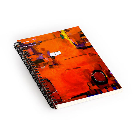 Robin Faye Gates Abstract Orange 1 Spiral Notebook