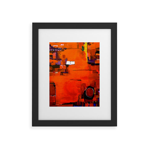 Robin Faye Gates Abstract Orange 1 Framed Art Print