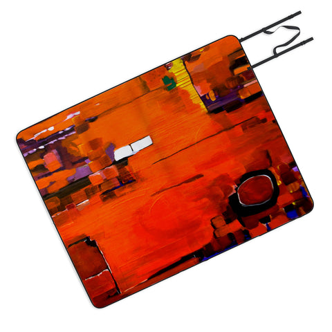Robin Faye Gates Abstract Orange 1 Picnic Blanket