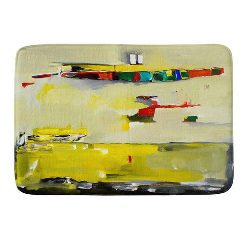 Robin Faye Gates Abstract Yellow Memory Foam Bath Mat