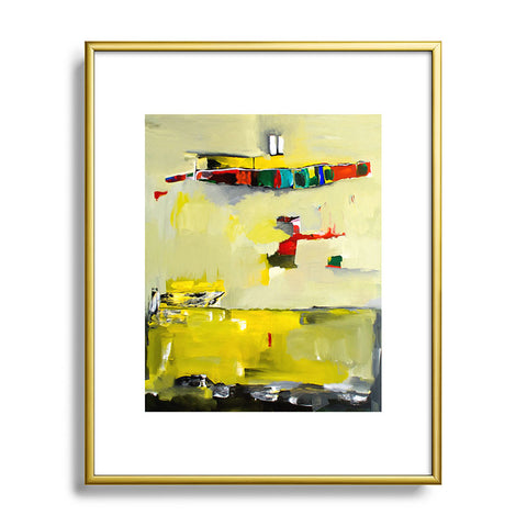 Robin Faye Gates Abstract Yellow Metal Framed Art Print