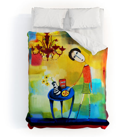 Robin Faye Gates Cheeze It Thank You Duvet Cover