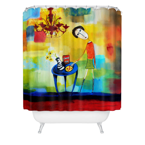 Robin Faye Gates Cheeze It Thank You Shower Curtain