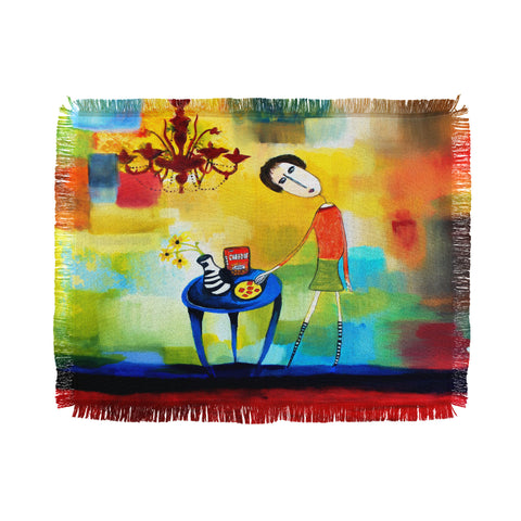 Robin Faye Gates Cheeze It Thank You Throw Blanket