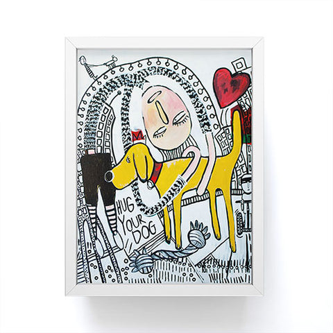 Robin Faye Gates Hug Your Dog Framed Mini Art Print
