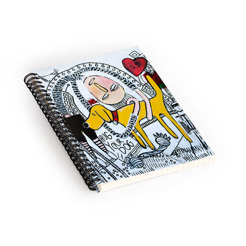 Robin Faye Gates Hug Your Dog Spiral Notebook