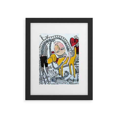 Robin Faye Gates Hug Your Dog Framed Art Print