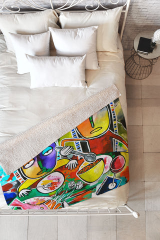 Robin Faye Gates I Should Give Relish A Try Fleece Throw Blanket
