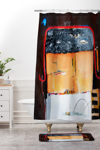 Robin Faye Gates I Was Told There Would Be No Math Shower Curtain And Mat