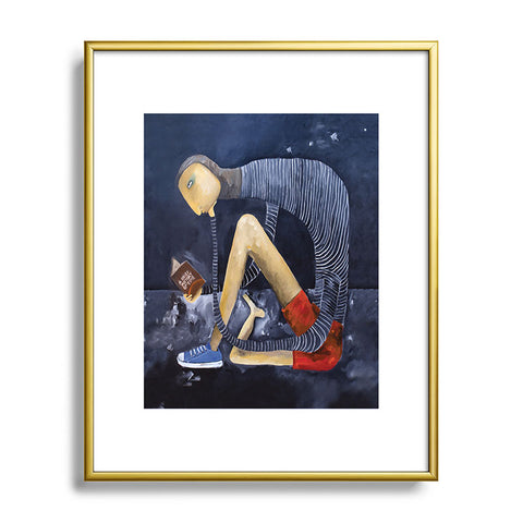 Robin Faye Gates Leonardos Left Shoe Metal Framed Art Print