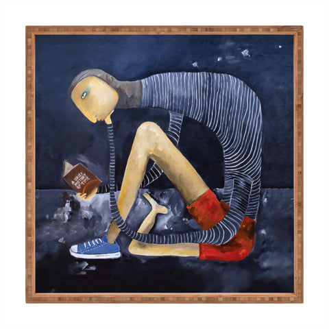 Robin Faye Gates Leonardos Left Shoe Square Tray