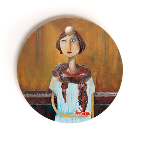 Robin Faye Gates Mary And Larry Cutting Board Round