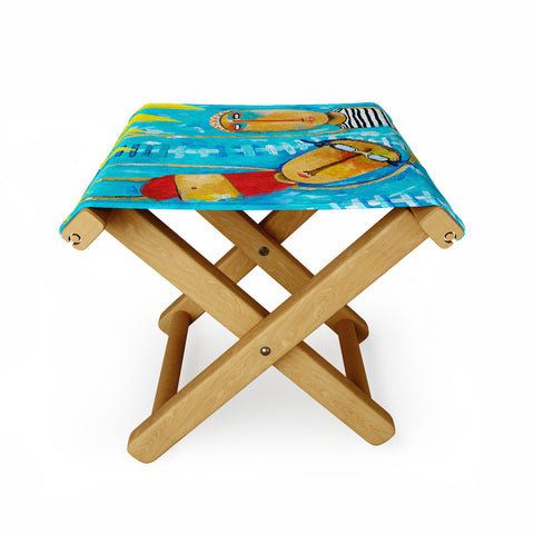 Robin Faye Gates Swimming Is Hard Folding Stool