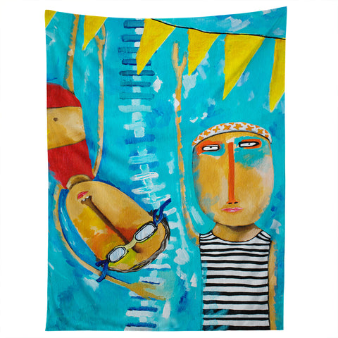 Robin Faye Gates Swimming Is Hard Tapestry