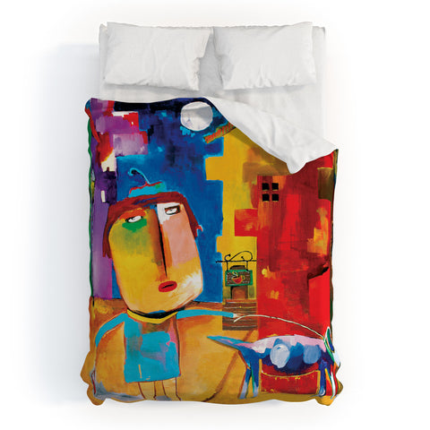 Robin Faye Gates Sylvia Needs Eggs Duvet Cover