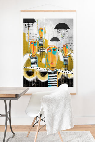 Robin Faye Gates Totally in Sync Except for Felix Who Was Late Art Print And Hanger