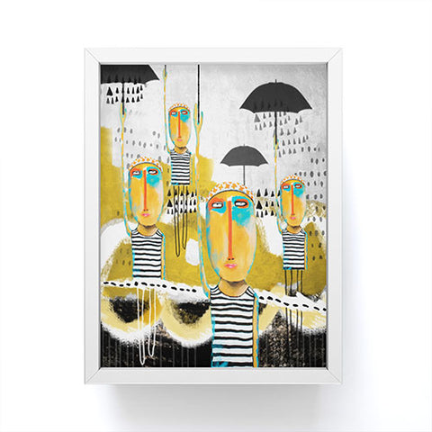 Robin Faye Gates Totally in Sync Except for Felix Who Was Late Framed Mini Art Print