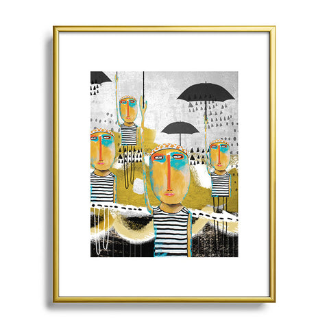 Robin Faye Gates Totally in Sync Except for Felix Who Was Late Metal Framed Art Print
