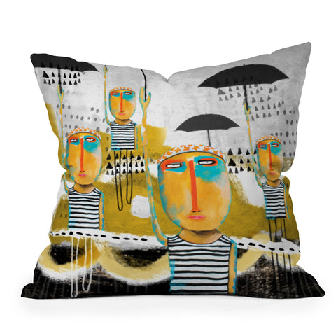 Robin Faye Gates Totally in Sync Except for Felix Who Was Late Throw Pillow