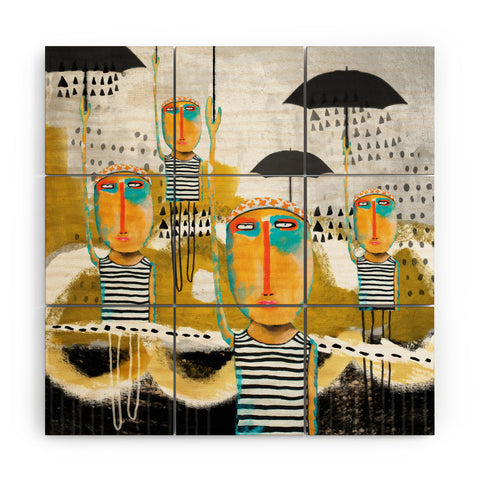 Robin Faye Gates Totally in Sync Except for Felix Who Was Late Wood Wall Mural