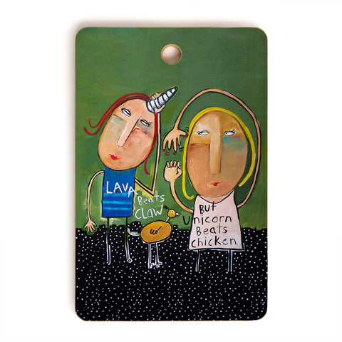 Robin Faye Gates Unicorn Winner Cutting Board Rectangle