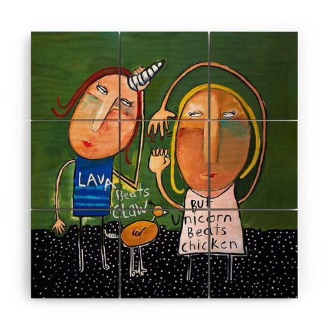 Robin Faye Gates Unicorn Winner Wood Wall Mural