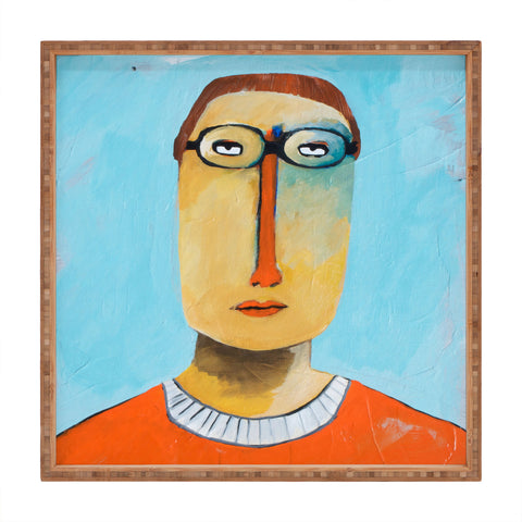 Robin Faye Gates Untitled Man Square Tray