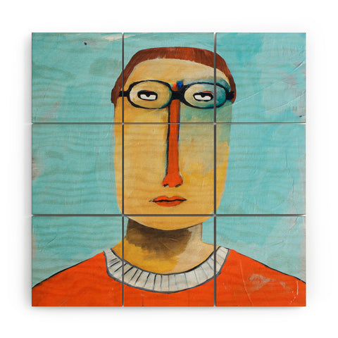 Robin Faye Gates Untitled Man Wood Wall Mural