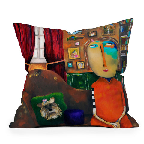 Robin Faye Gates With Bebe Throw Pillow