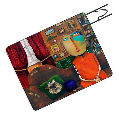 Robin Faye Gates With Bebe Picnic Blanket