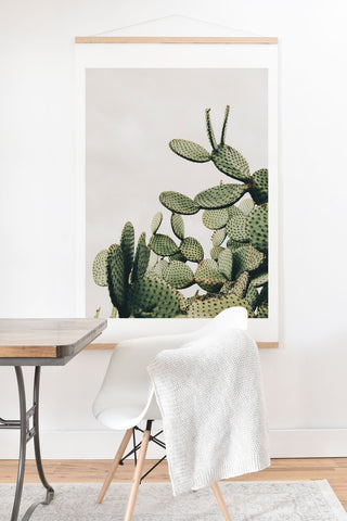 Romana Lilic  / LA76 Photography Cactus on blue sky Art Print And Hanger