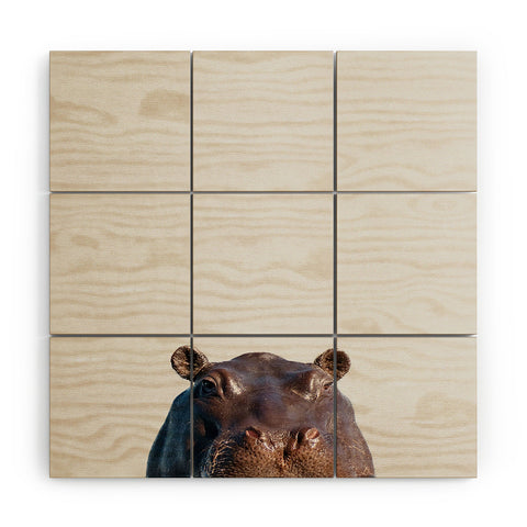 Rose and Julep Hippo Wood Wall Mural