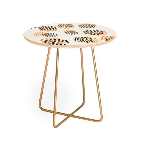 Rose Beck Abstract Leopard Round Side Table