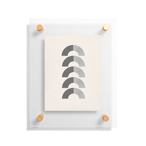 Rose Beck Black Rainbows Floating Acrylic Print