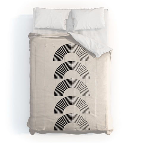 Rose Beck Black Rainbows Comforter