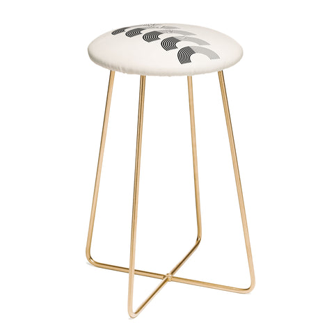 Rose Beck Black Rainbows Counter Stool