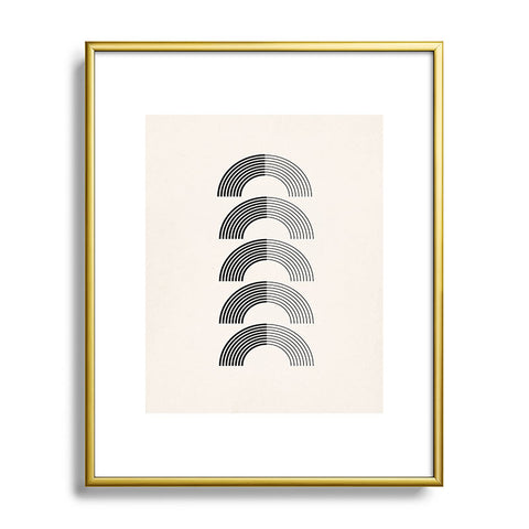 Rose Beck Black Rainbows Metal Framed Art Print