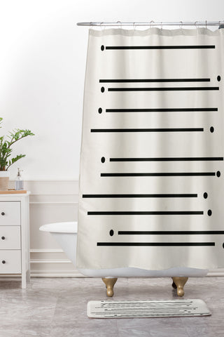 Rose Beck Sticks and Stones Shower Curtain And Mat