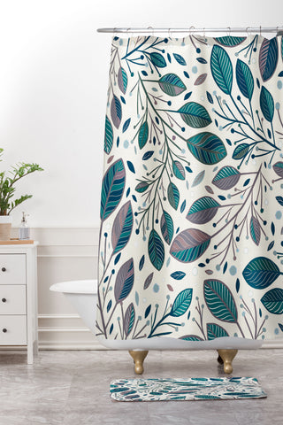 RosebudStudio Always Happy Shower Curtain And Mat