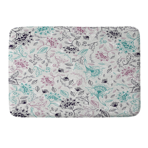 RosebudStudio AveryFloral Memory Foam Bath Mat