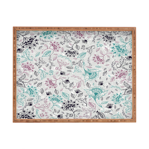 RosebudStudio AveryFloral Rectangular Tray