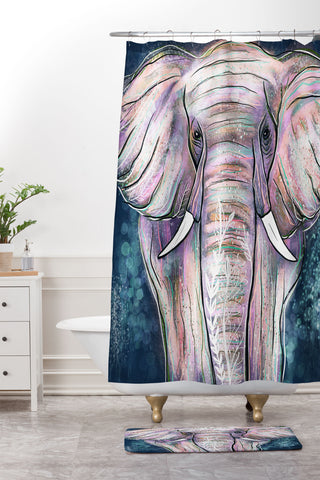 RosebudStudio Be the Brave One Shower Curtain And Mat