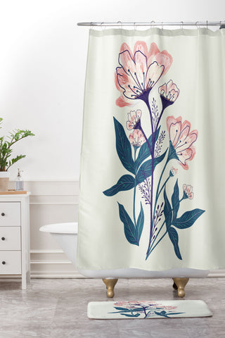 RosebudStudio Beautiful Walk Shower Curtain And Mat