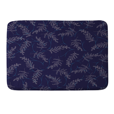 RosebudStudio Blue Beautiful Memory Foam Bath Mat